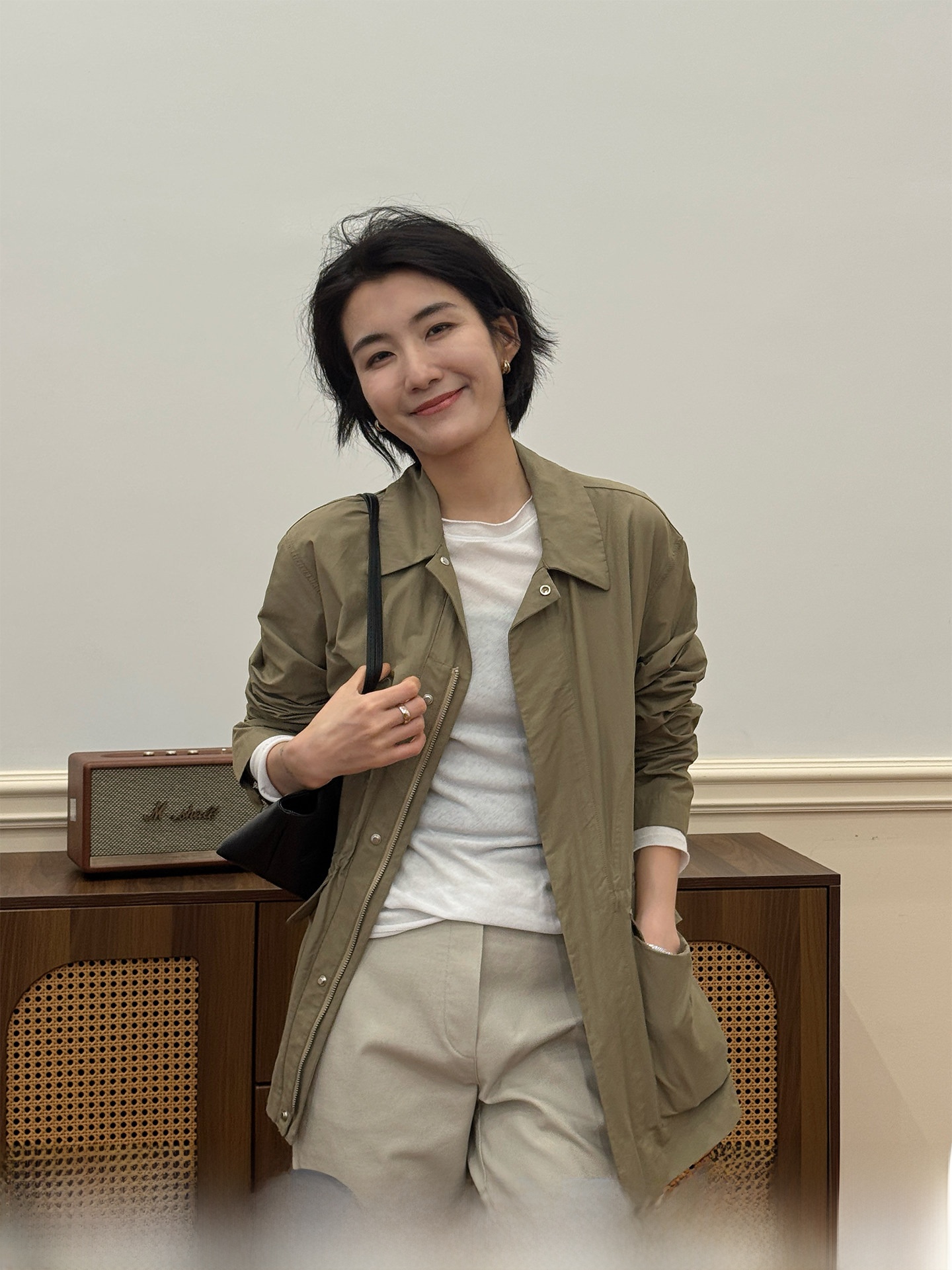 Street Fashion In London - London Street Style Loose Workwear Jacket
