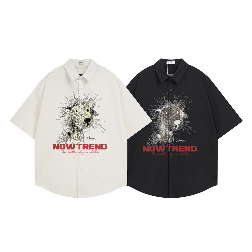 Street Fashion Reviews - Fashion Funny Print Shirt Short Sleeve