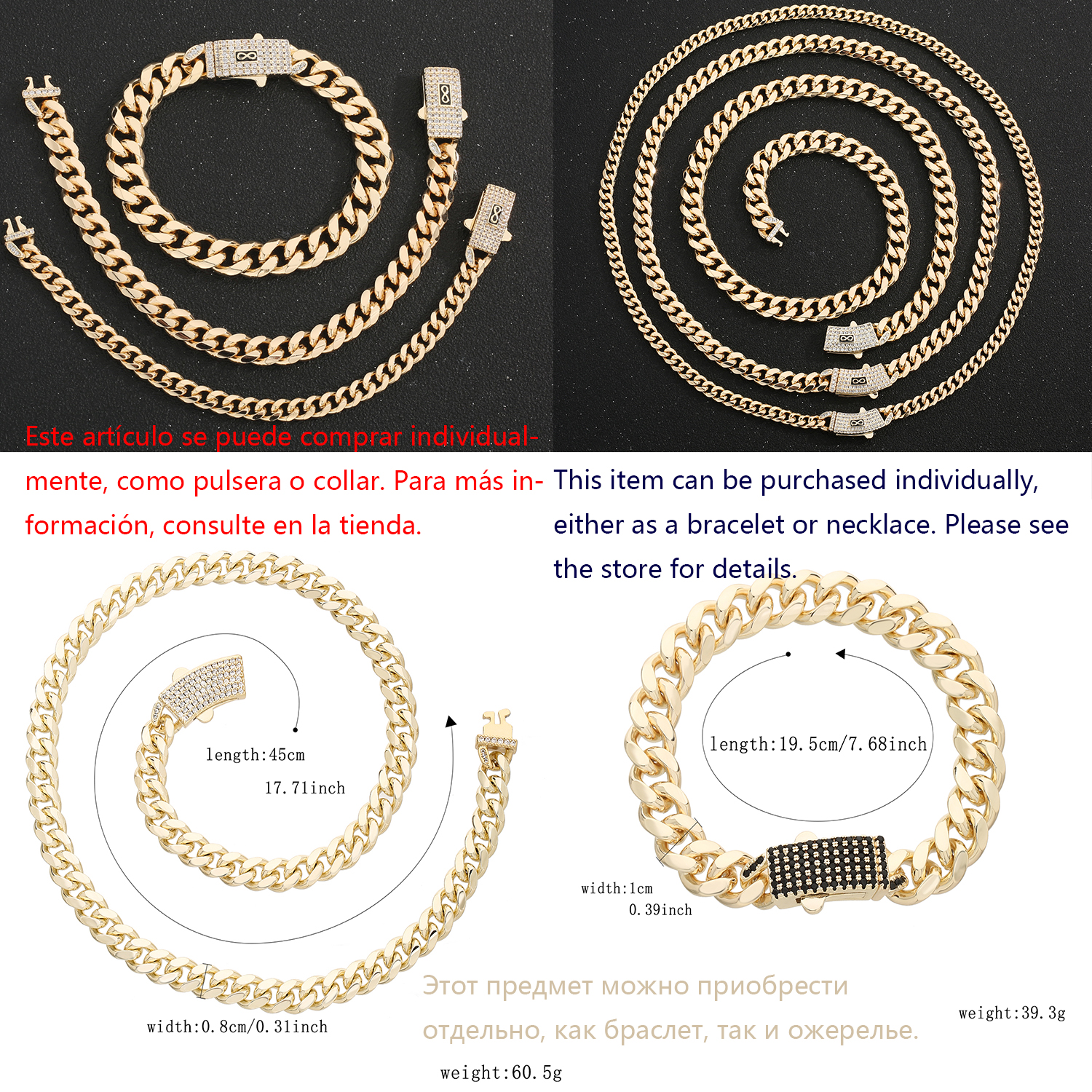 Street Fashion Monaco - New Street Hip-Hop Style Brass Zirconia