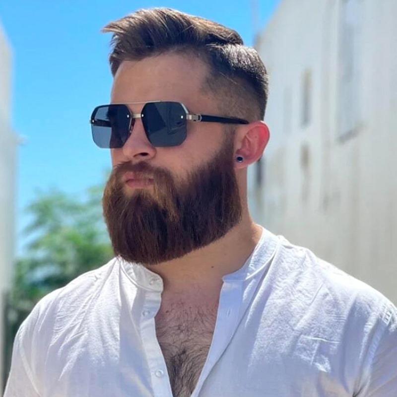 Men's Metal Sunglasses Square  - Street Fashion Glasses 评论和价格