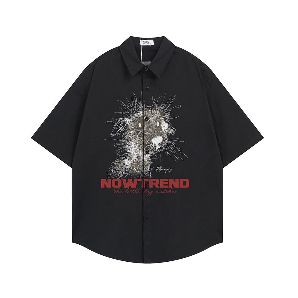Fashion Funny Print Shirt Shor - Street Fashion Reviews 评论和价格