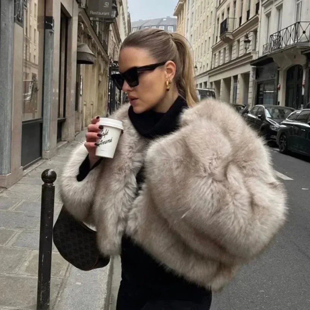 OFTBUY Faux Fur Jacket Women S - Street Fashion Week 评论和价格