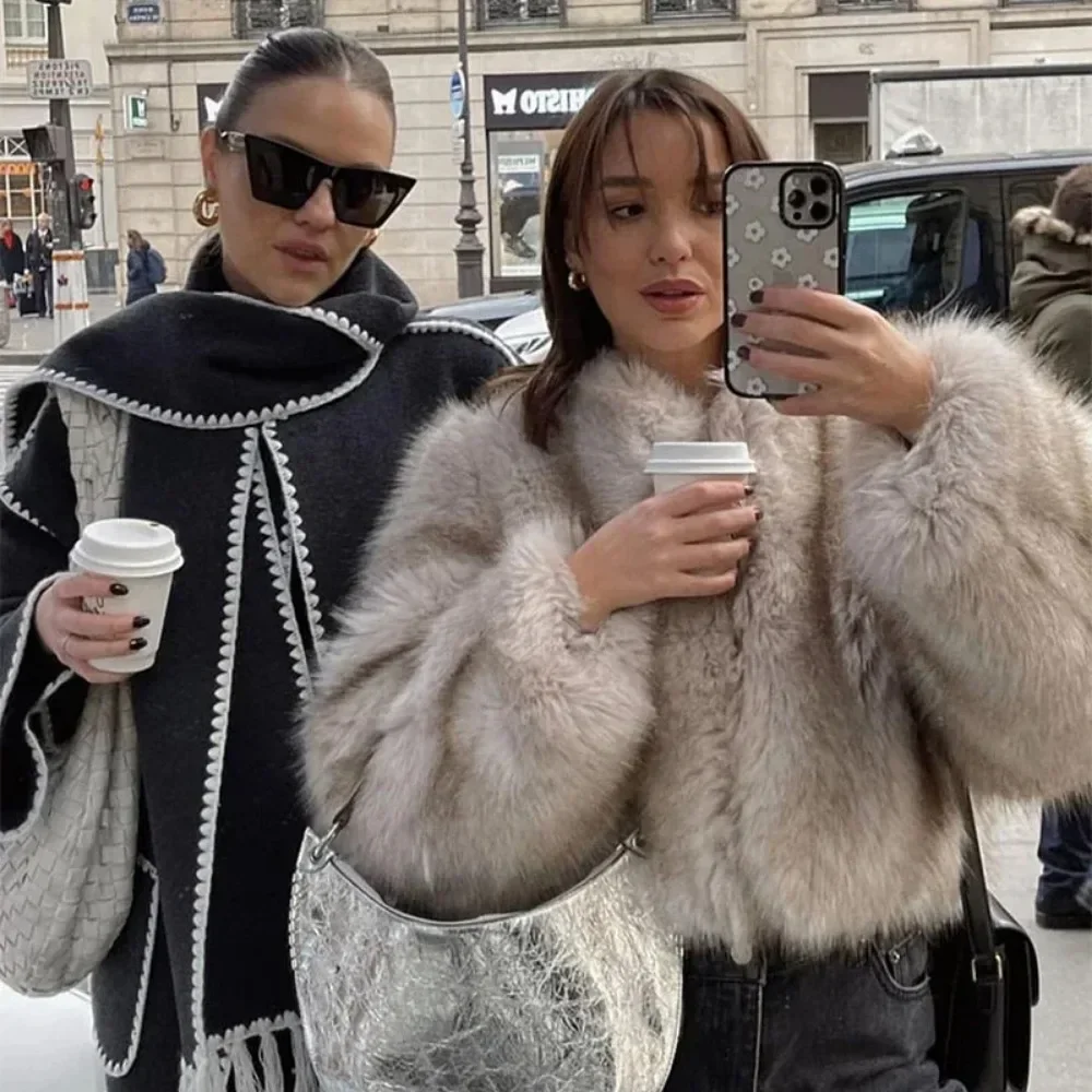 OFTBUY Faux Fur Jacket Women S - Street Fashion Week 评论和价格