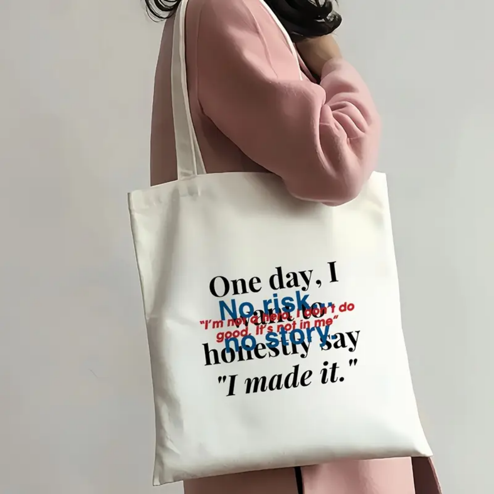 Inspirational No Risk No Story - Tote Bag Canvas Print 评论和价格