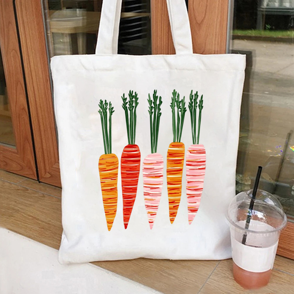 Watercolor Orange Carrot Bunch - Tote Bag Canvas Print 评论和价格