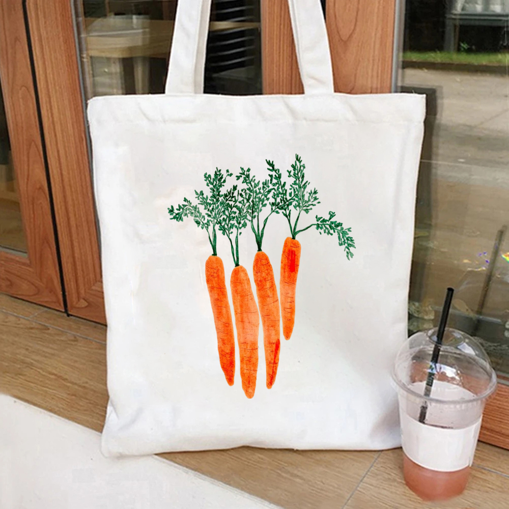 Watercolor Orange Carrot Bunch - Tote Bag Canvas Print 评论和价格
