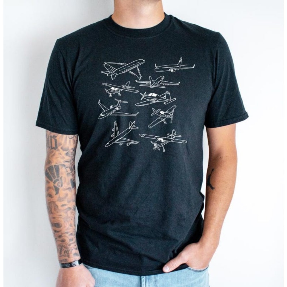 Types of Airplanes T-shirt Avi - Street Fashion Types 评论和价格