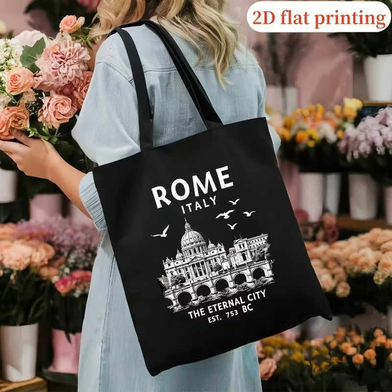 Vintage Rome Italy Canvas Tote - Tote Bag Canvas Print 评论和价格