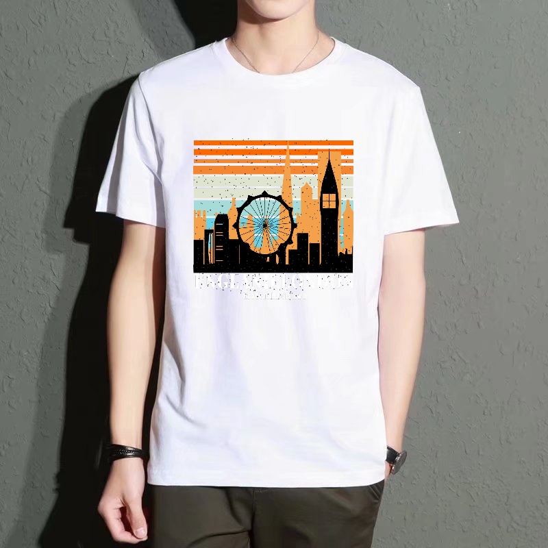 Men's Black Round-Neck Short-S - Street Fashion In London 评论和价格