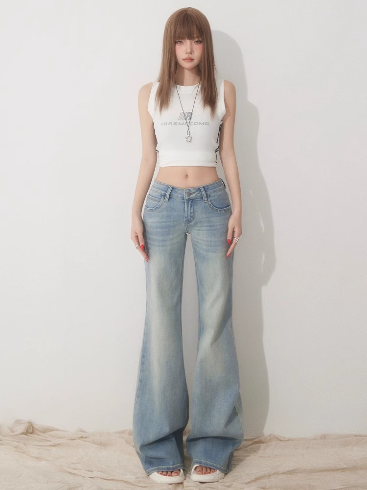 Slim Fit Simple Flared Jeans f - Street Fashion England 评论和价格