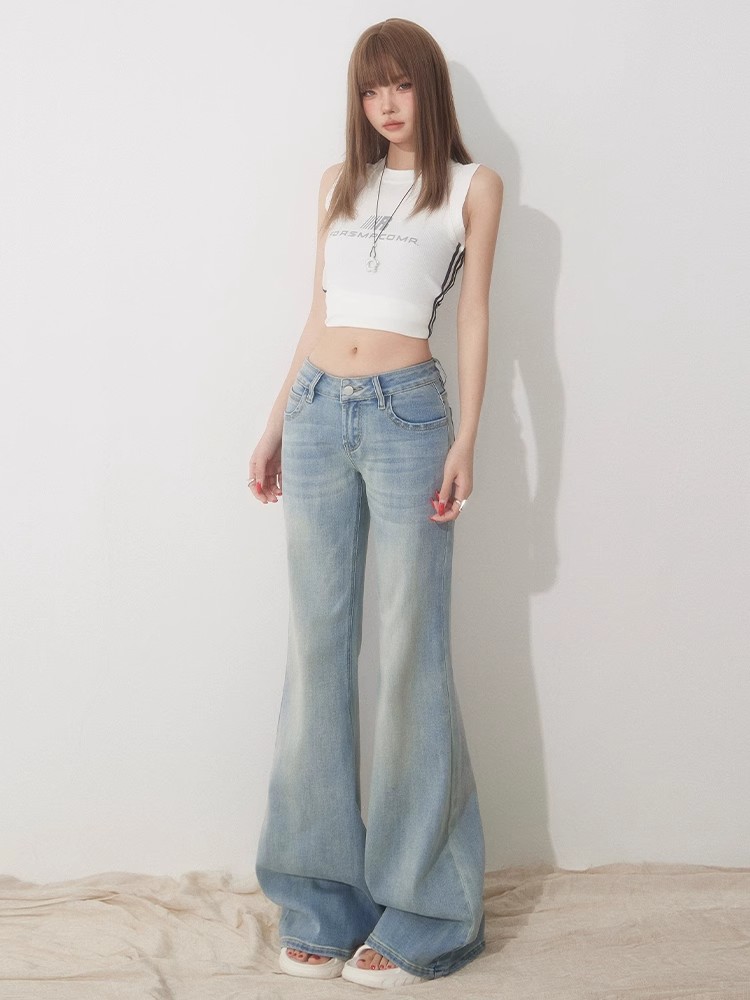 Slim Fit Simple Flared Jeans f - Street Fashion England 评论和价格