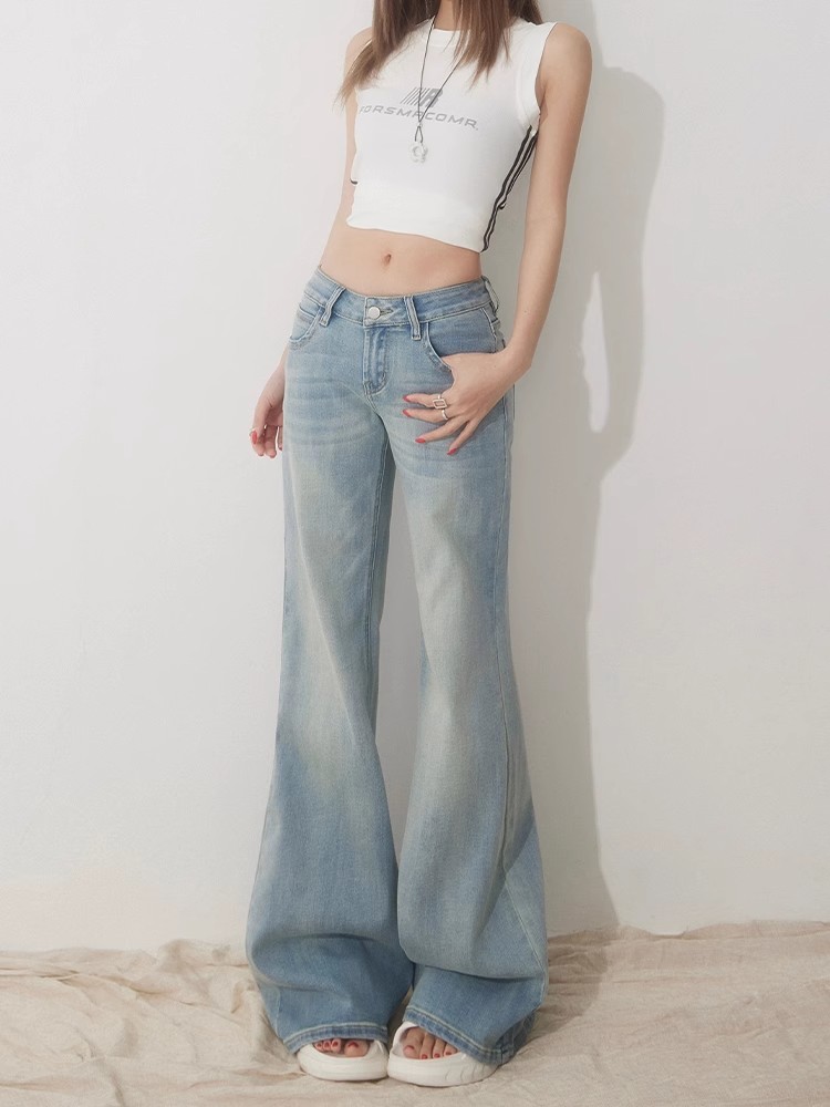 Slim Fit Simple Flared Jeans f - Street Fashion England 评论和价格