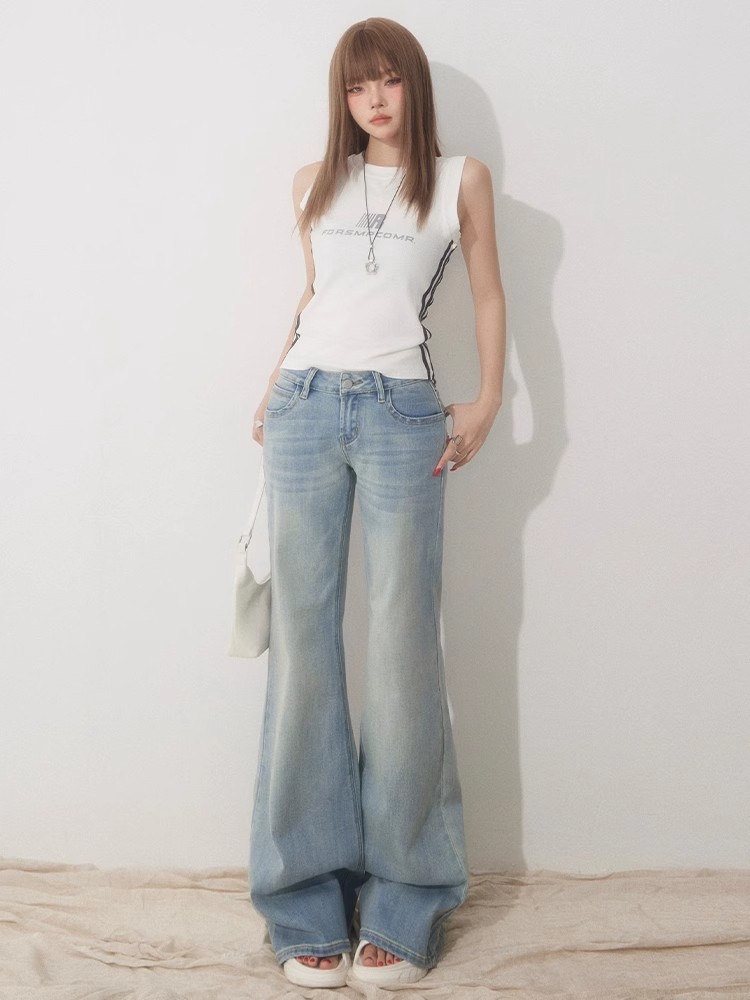 Slim Fit Simple Flared Jeans f - Street Fashion England 评论和价格