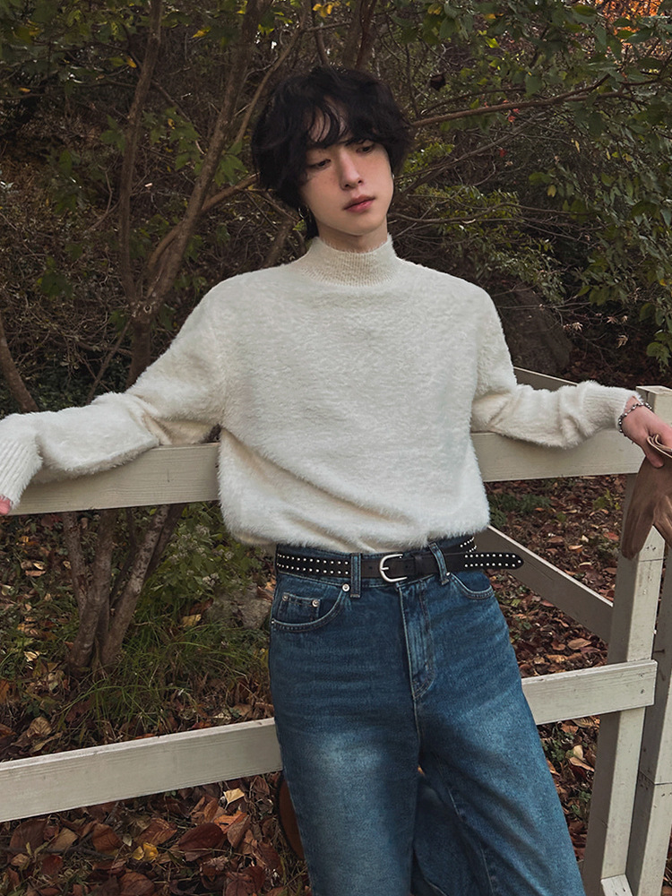 Fur Collar Pullovers Rock Mens - Street Fashion In London 评论和价格