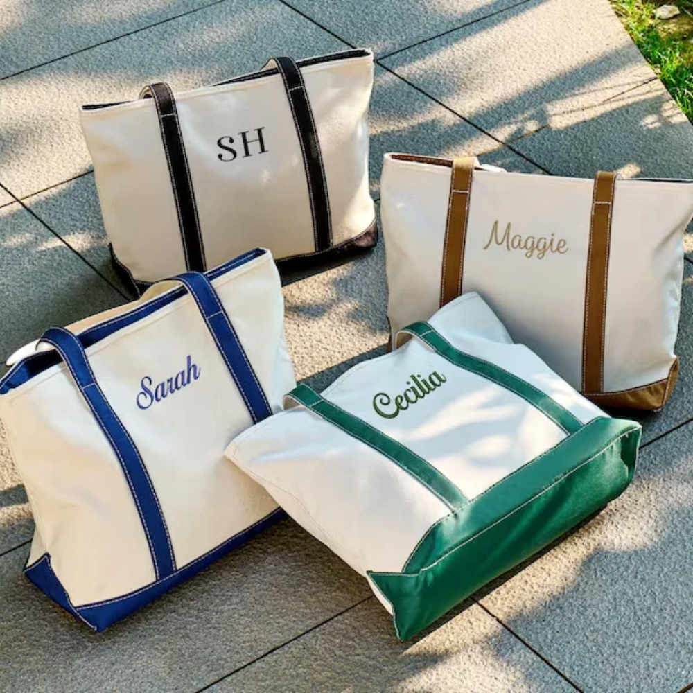 Embroidered Name Tote Bag, Fas - Tote Bag Canvas Print 评论和价格