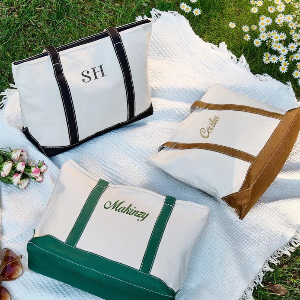 Embroidered Name Tote Bag, Fas - Tote Bag Canvas Print 评论和价格