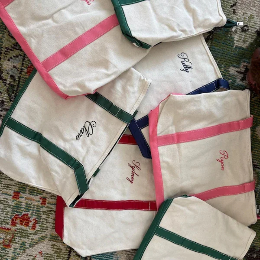 Embroidered Name Tote Bag, Fas - Tote Bag Canvas Print 评论和价格