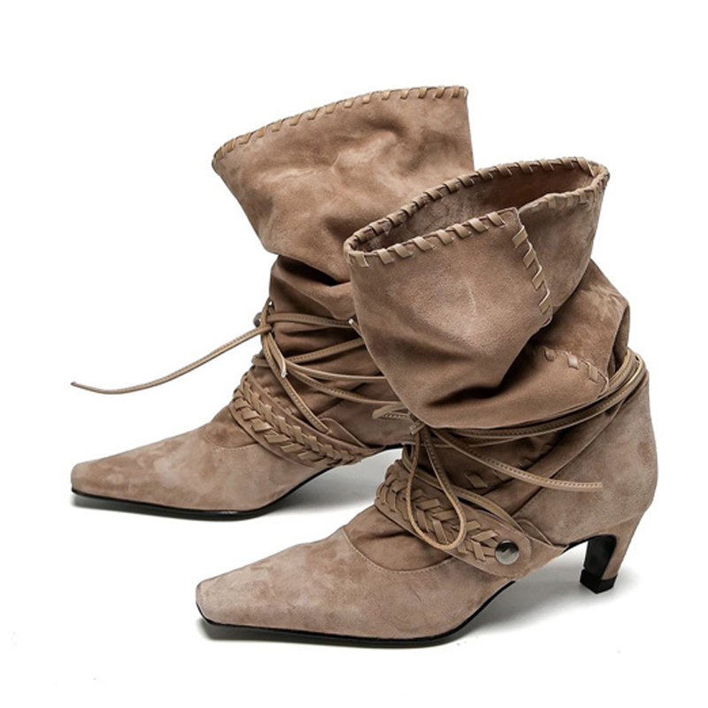 Liyke Autumn Winter Brown Sued - Street Fashion Lady 评论和价格