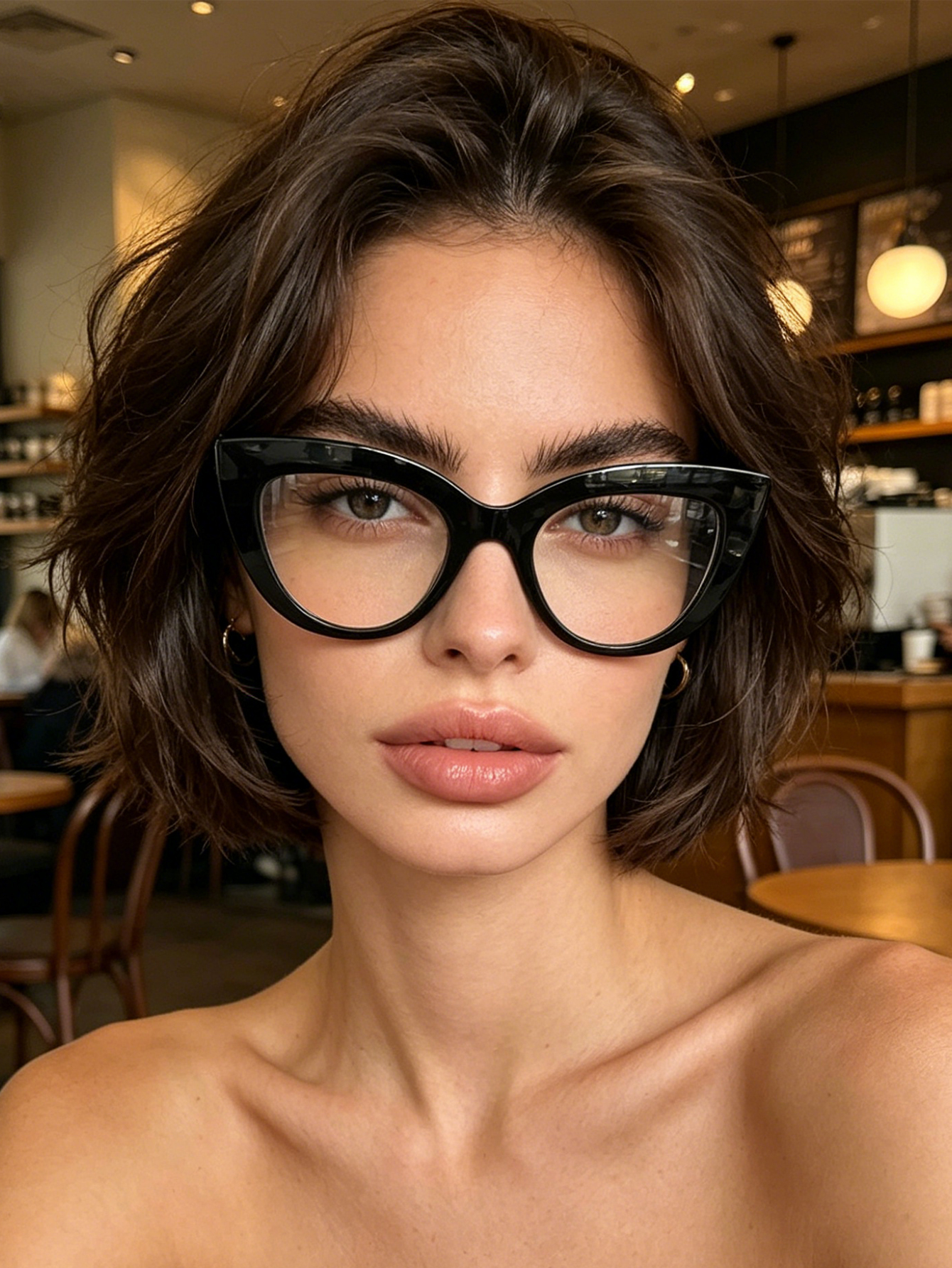 1pc retro black thick frame ca - Girl Fashion Street 评论和价格