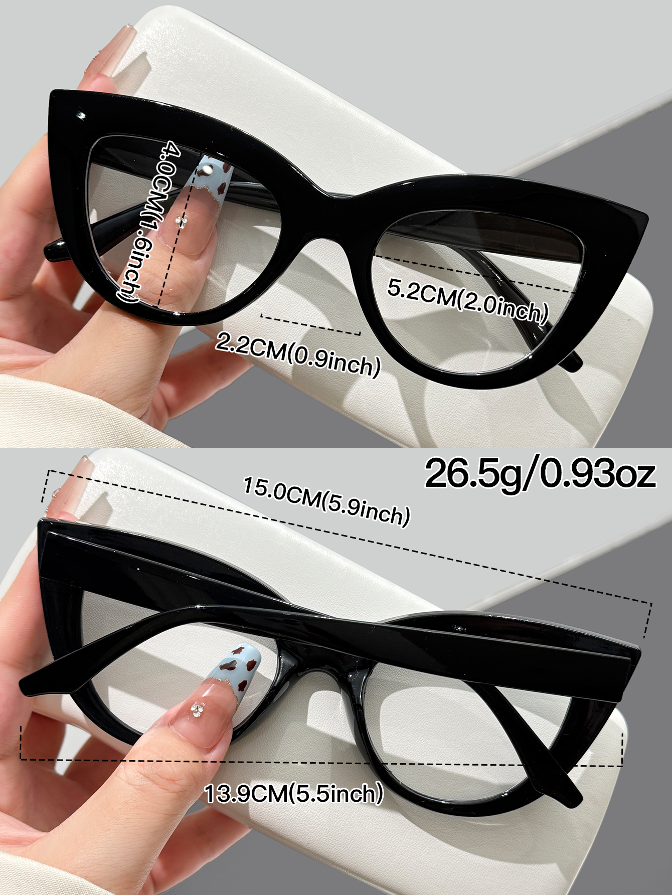 1pc retro black thick frame ca - Girl Fashion Street 评论和价格