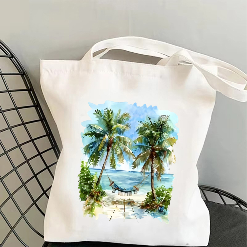 Tropical Beach Canvas Tote Bag - Tote Bag Canvas Print 评论和价格