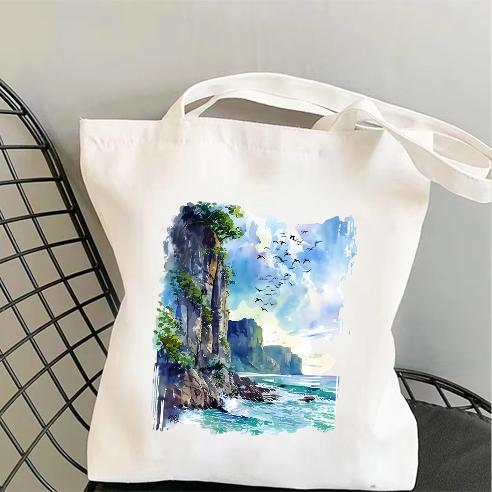 Tropical Beach Canvas Tote Bag - Tote Bag Canvas Print 评论和价格