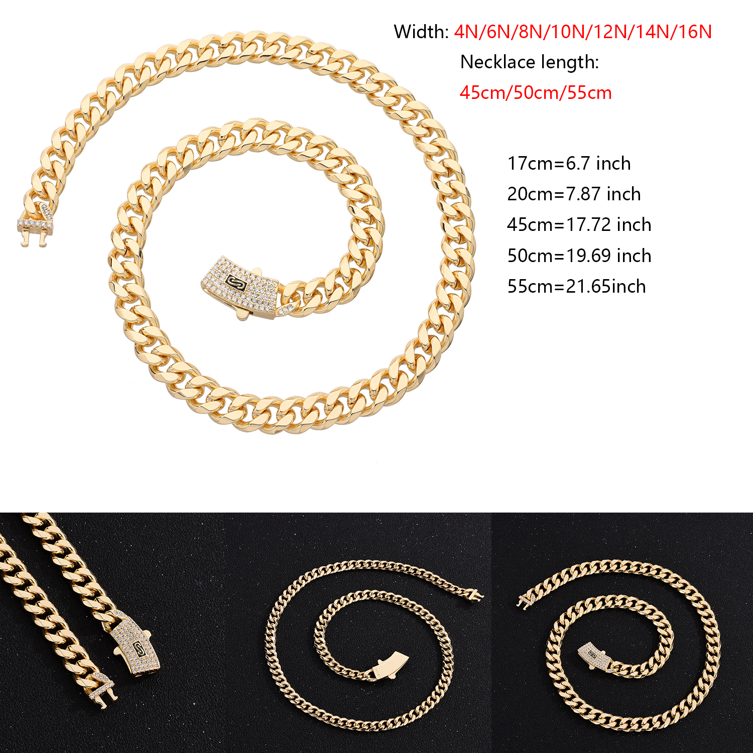 Hip Hop Monaco Chain Necklace  - Street Fashion Monaco 评论和价格
