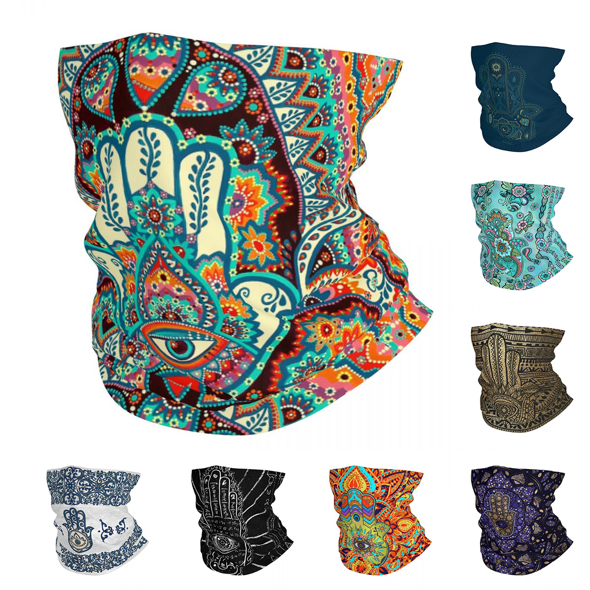 Hamsa Hand Bohemian Bandana Ne - Balaclava Face Mask 评论和价格