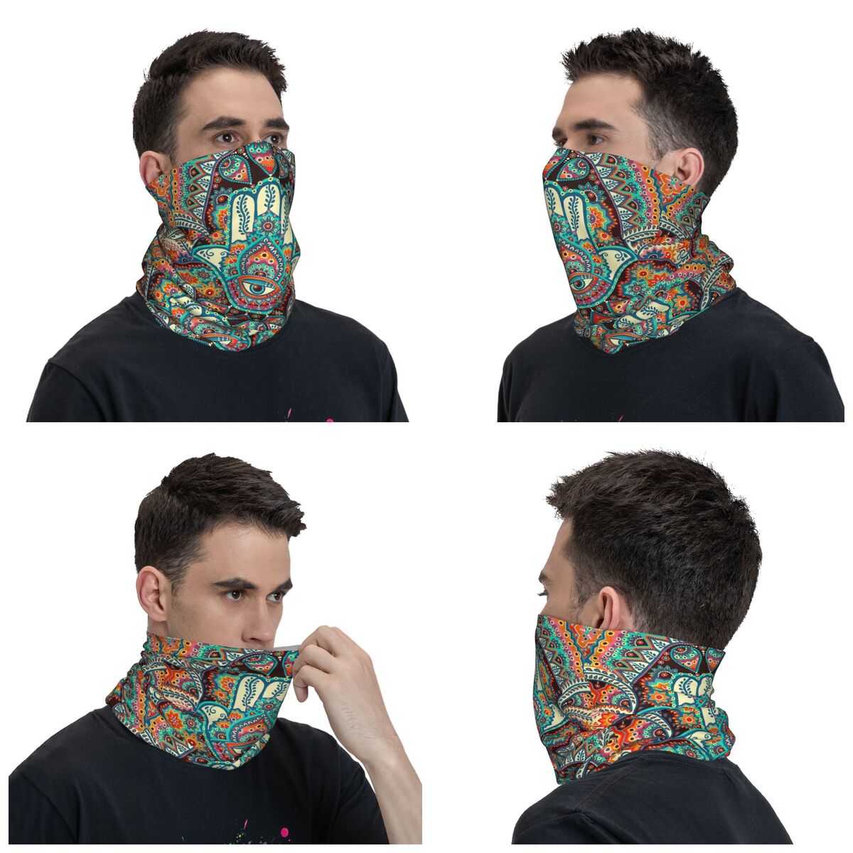 Hamsa Hand Bohemian Bandana Ne - Balaclava Face Mask 评论和价格