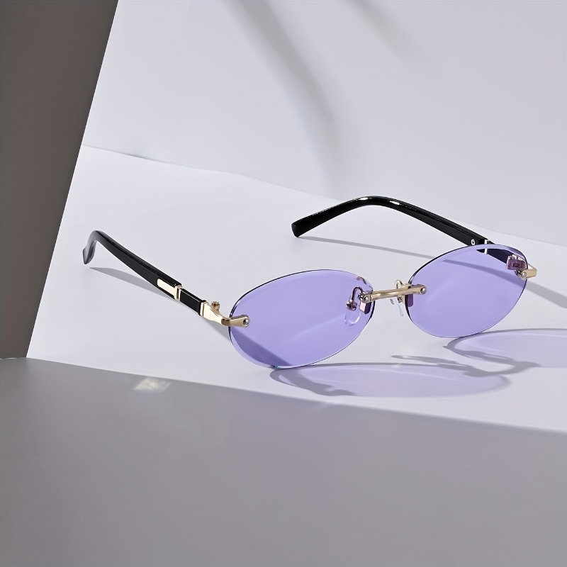 Sexy Small Oval Punk Sunglasse - Street Fashion Glasses 评论和价格