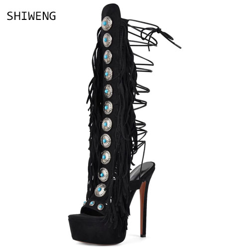 Sexy Open Toe Ladies Tassel Ge - Street Fashion Lady 评论和价格