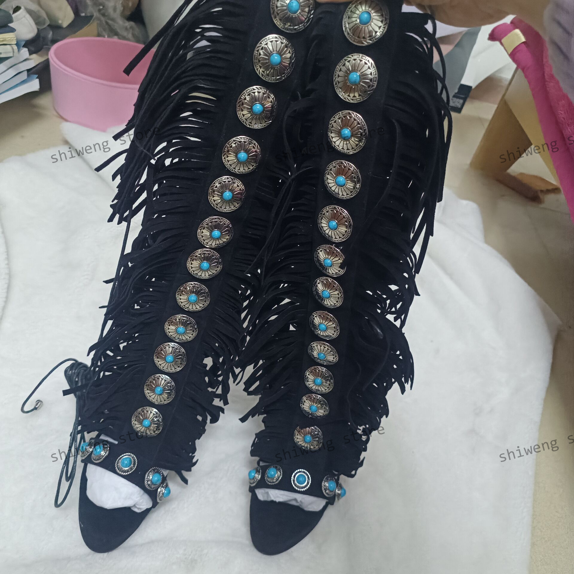 Sexy Open Toe Ladies Tassel Ge - Street Fashion Lady 评论和价格